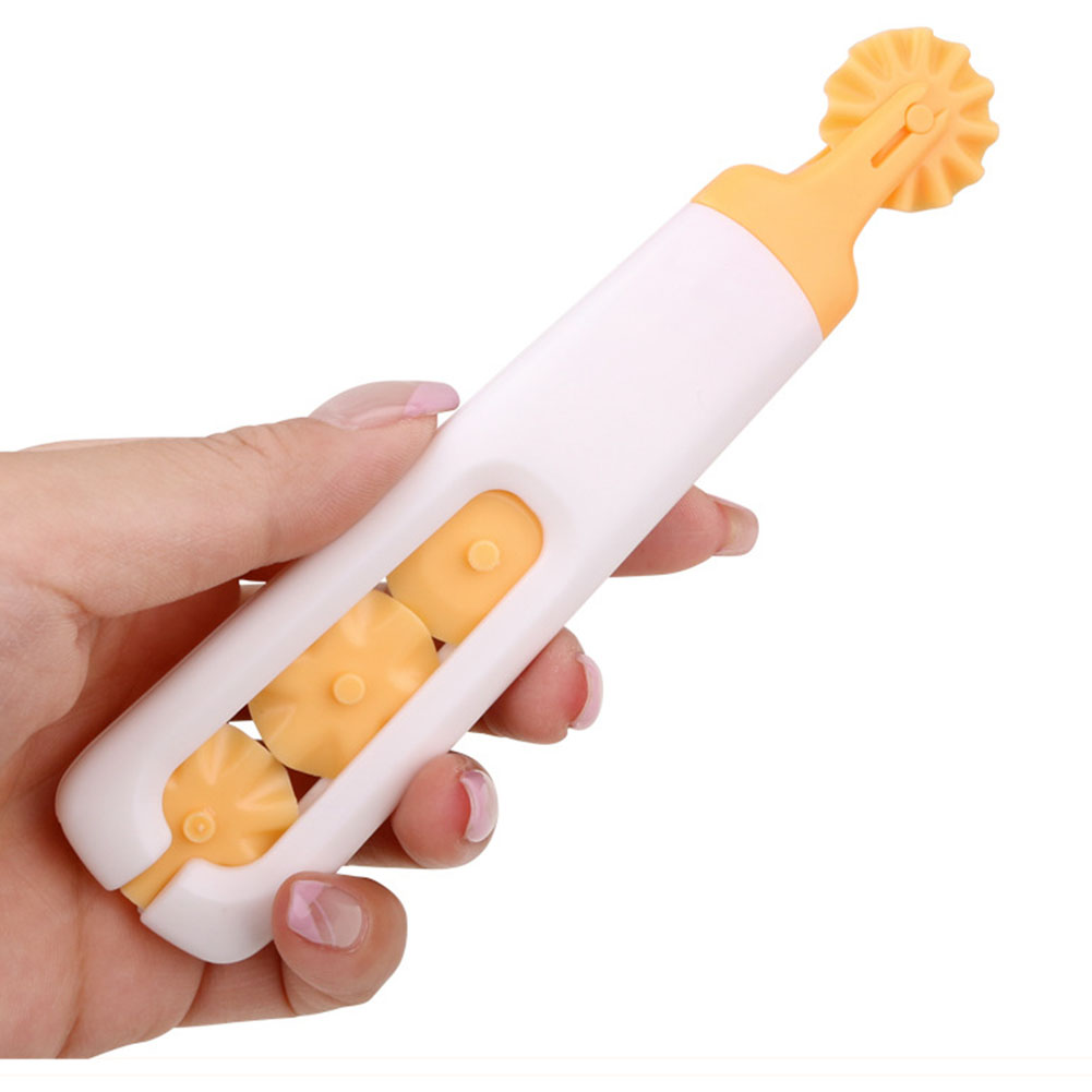 Kitchen Roller Baking - ที่ตัดแบ่งแป้งทำจากพลาสติกแบบมีล้อหมุนสำหรับตัดพิซซ่าขนมเครื่องมือตัดสำหรับอบในครัว