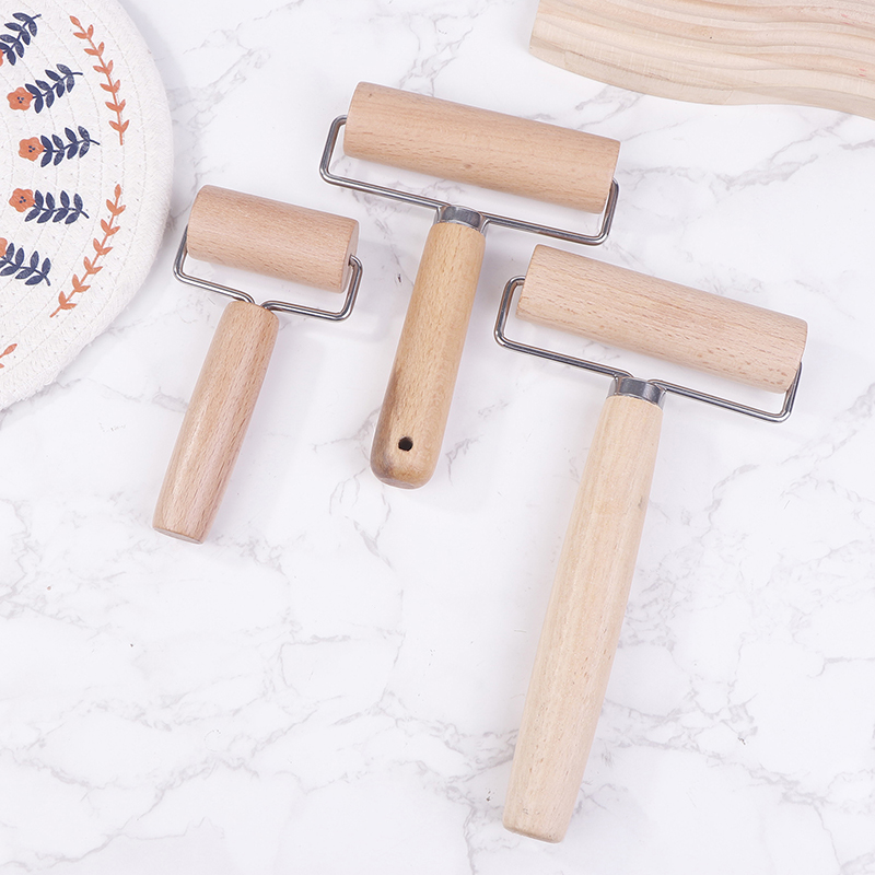Kitchen Roller Baking - ไม้คลึงแป้งรูปตัว T ขนาดเล็ก 1 ชิ้น ไม้คลึงแป้งแบบใช้มือ