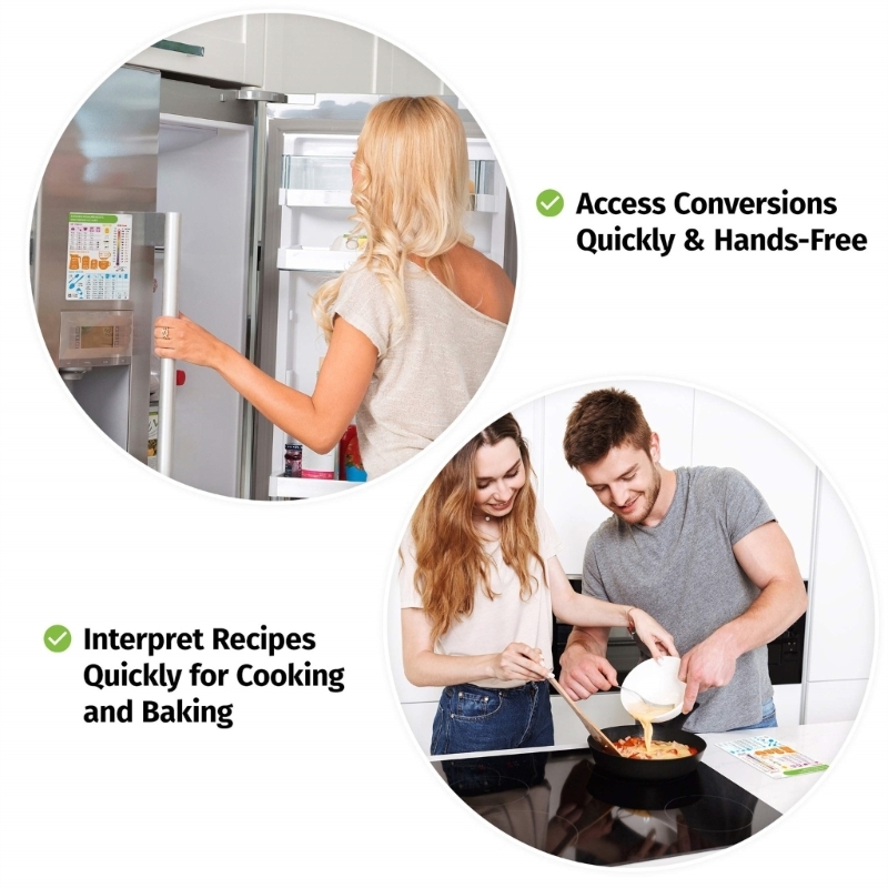 Kitchen Baking Conversion Chart - ร้านอาหารครัวแผนภูมิการแปลงแม่เหล็กเบเกอรี่เครื่องมือทำอาหารเครื่องมือวัด Q5WC