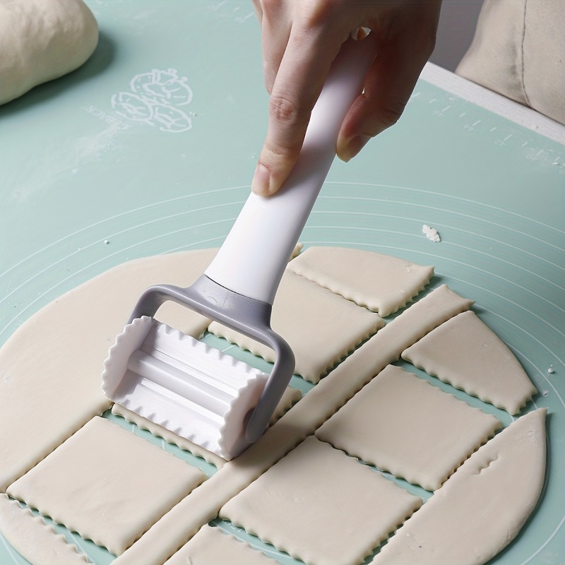 Kitchen Roller Baking - 1 ชิ้น, เครื่องตัดลูกกลิ้งขนม, เครื่องตัดคุกกี้พลาสติก, เครื่องตัดล้อแป้ง, เครื่องมืออบ,