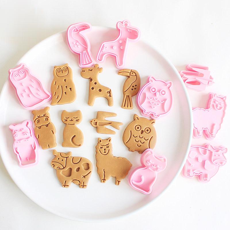 Kitchen Baking Supplies - แม่พิมพ์คุกกี้รูปสัตว์ในสวนสัตว์ ลายน่ารัก สำหรับทำขนม บิสกิต ของหวาน อุปกรณ์ทำขนม