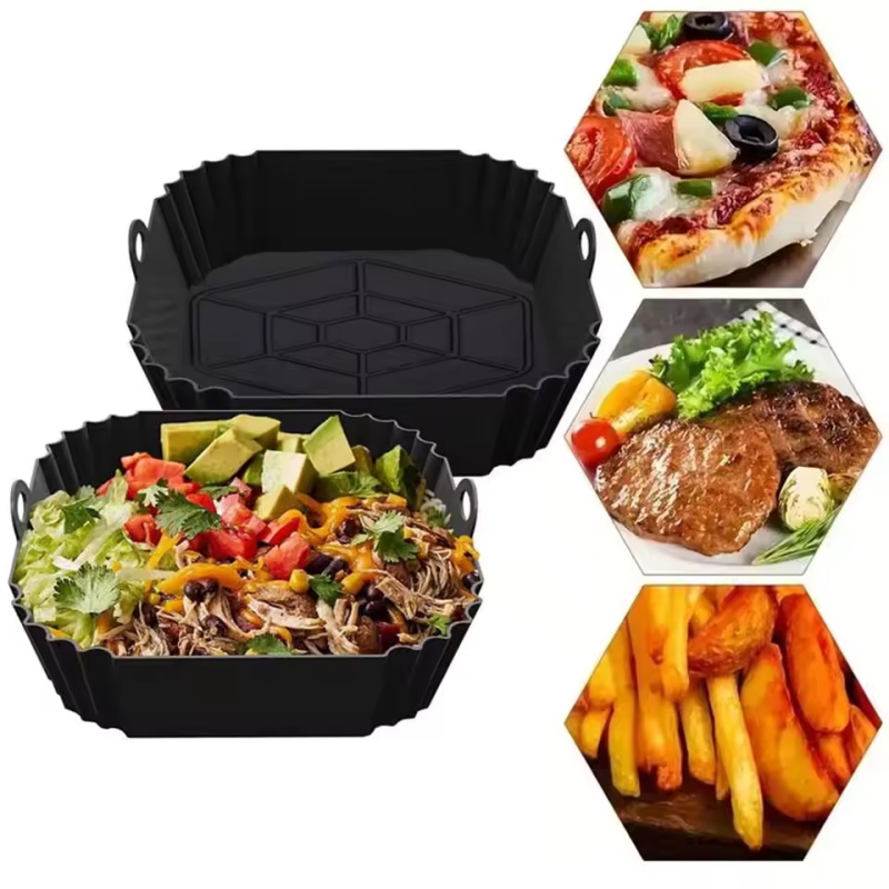 Kitchen Baking Trays - 1 PC ซิลิโคน Air Fryer หม้อถาด
