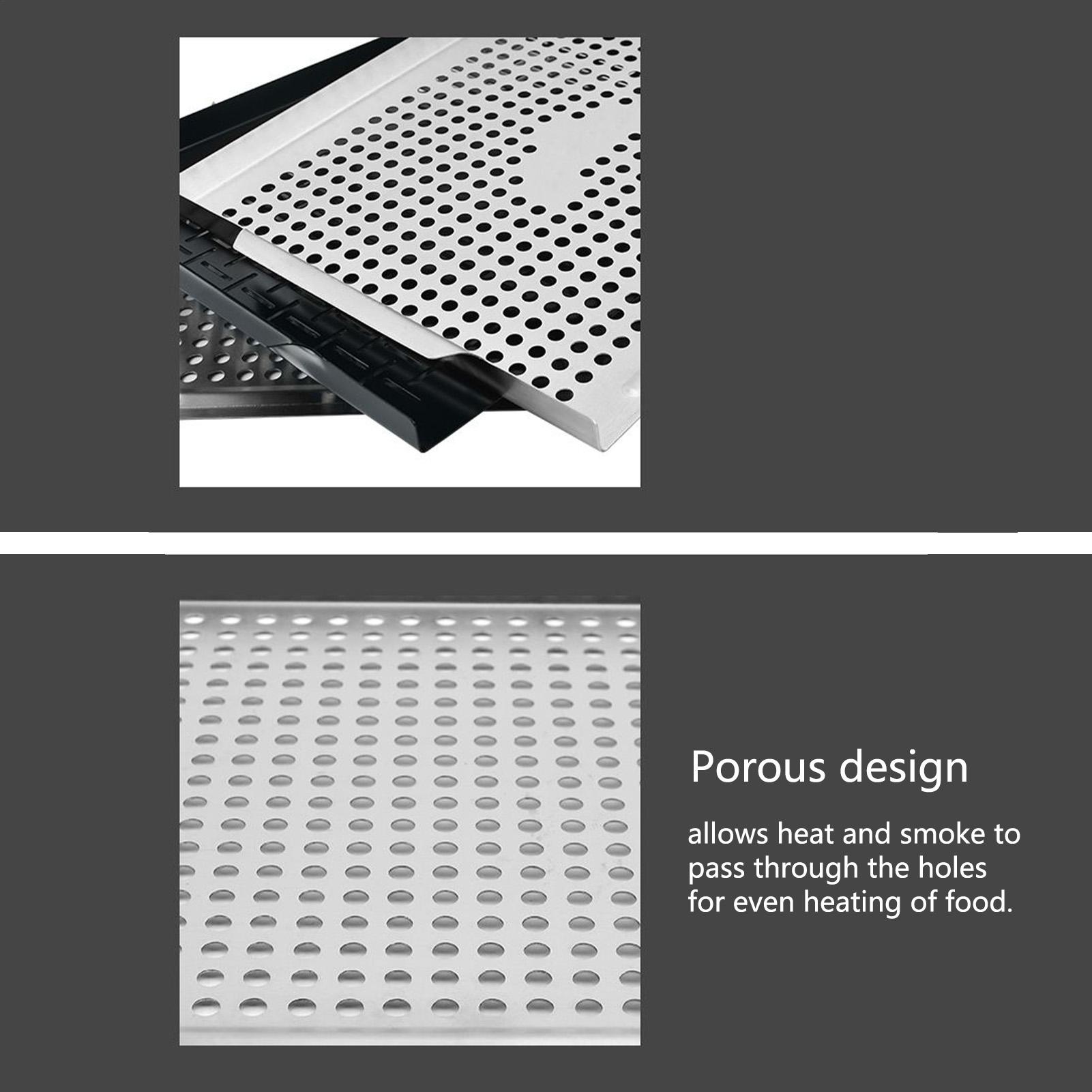 Kitchen Baking Trays - กระทะย่างสแตนเลส Nonstick ย่างถาด Topper อุปกรณ์บาร์บีคิวพร้อมระบบระบายน้ําเตาครัวอุปกรณ์สําหรับกลางแจ้ง
