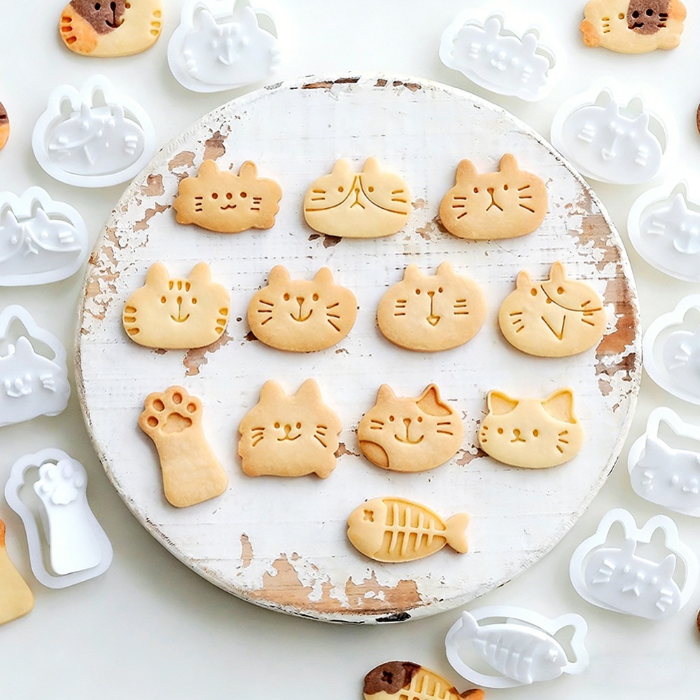 Kitchen Baking Supplies - แม่พิมพ์คุกกี้รูปแมวน่ารัก DIY อุปกรณ์ทำขนมสำหรับครัว