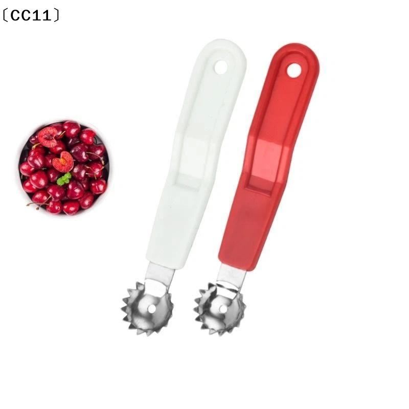 Kitchen Tools In Baking - 1/4 ชิ้นเครื่องมือแยกเมล็ดเชอร์รี่ หัวสแตนเลส ด้ามจับกันลื่น สำหรับใช้ในบ้าน ครัว