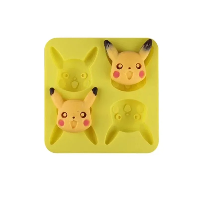 Kitchen Baking Trays - พิมพ์ซิลิโคนรูปปิกาจูสำหรับทำช็อกโกแลต ขนมอบ เค้ก แบบไม่ติดกระทะ สำหรับทำขนมอบ DIY