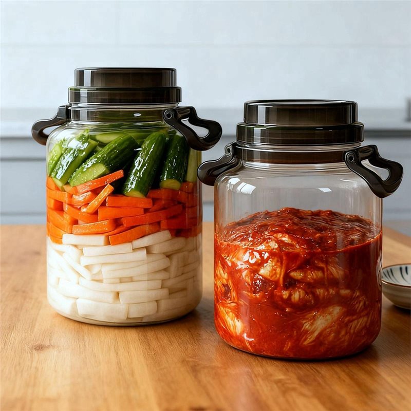 ภาชนะหมักแบบมีฝาปิดสนิททรงกลมพ - Kitchen Baking Pantry บทวิจารณ์และราคา