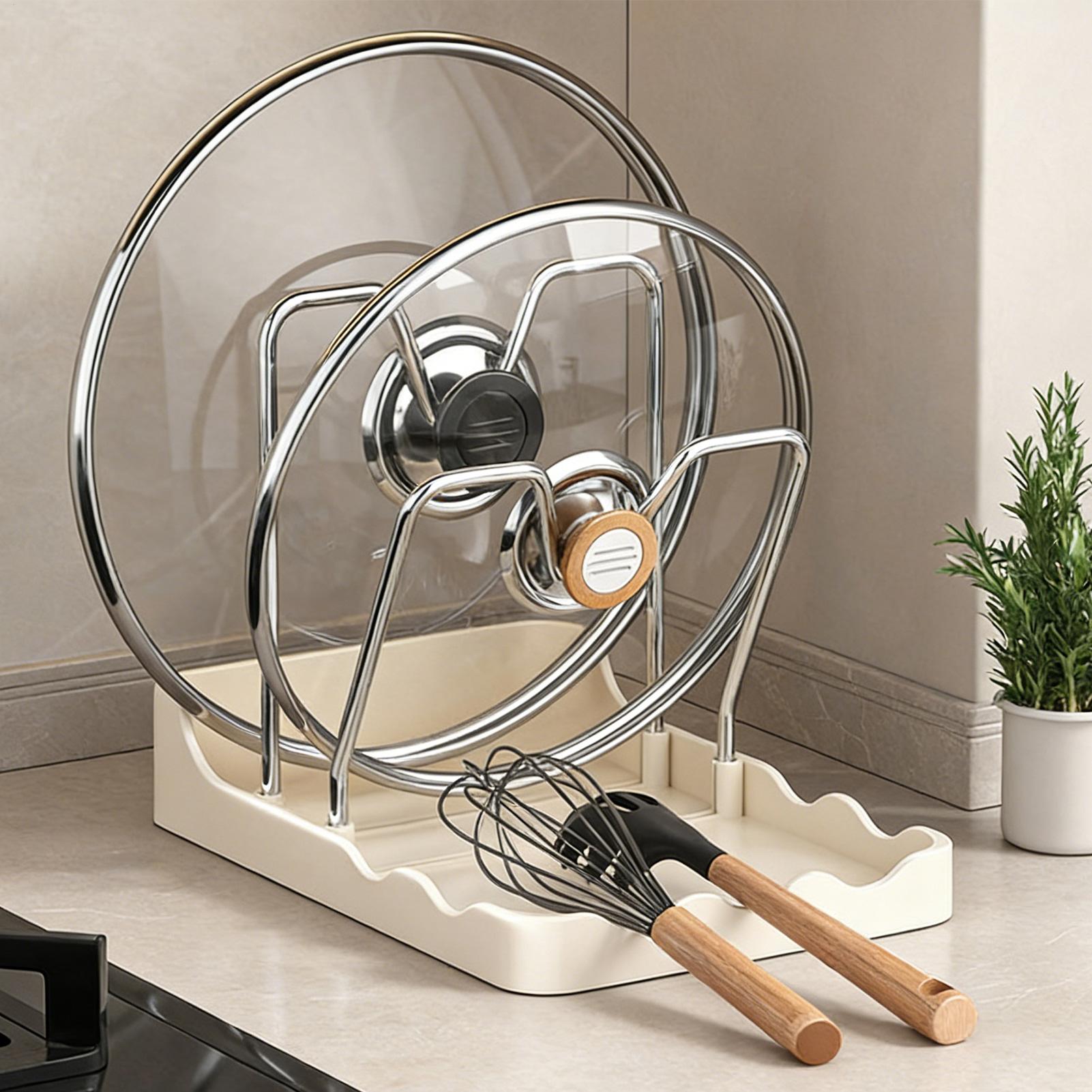 ที่วางฝาหม้อแบบตั้งพร้อมถาดรอง - Kitchen Baking Pantry บทวิจารณ์และราคา