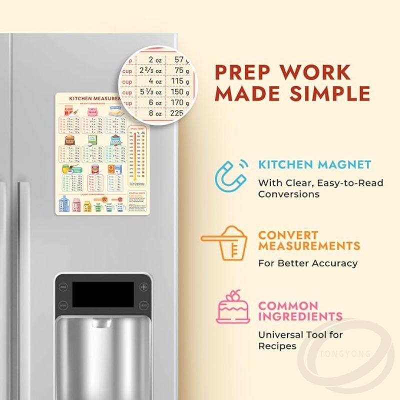 แผนภูมิการแปลงครัว แผนภูมิการท - Kitchen Baking Conversion Chart บทวิจารณ์และราคา
