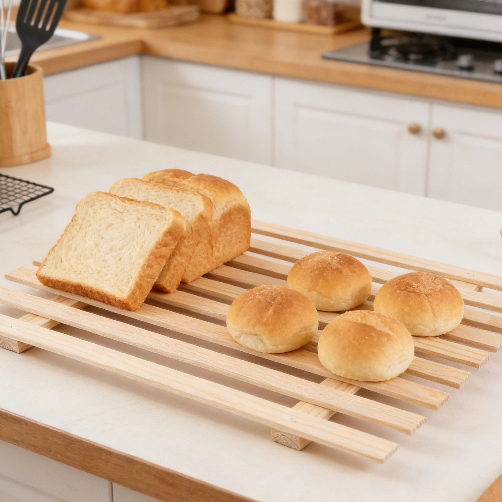 ชุดลังไม้สำหรับขนมปัง 3 ชิ้น ถ - Kitchen Baking Pantry บทวิจารณ์และราคา
