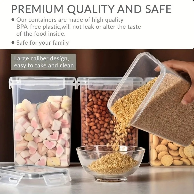 6 ชิ้น Airtight ภาชนะเก็บอาหาร - Kitchen Baking Pantry บทวิจารณ์และราคา