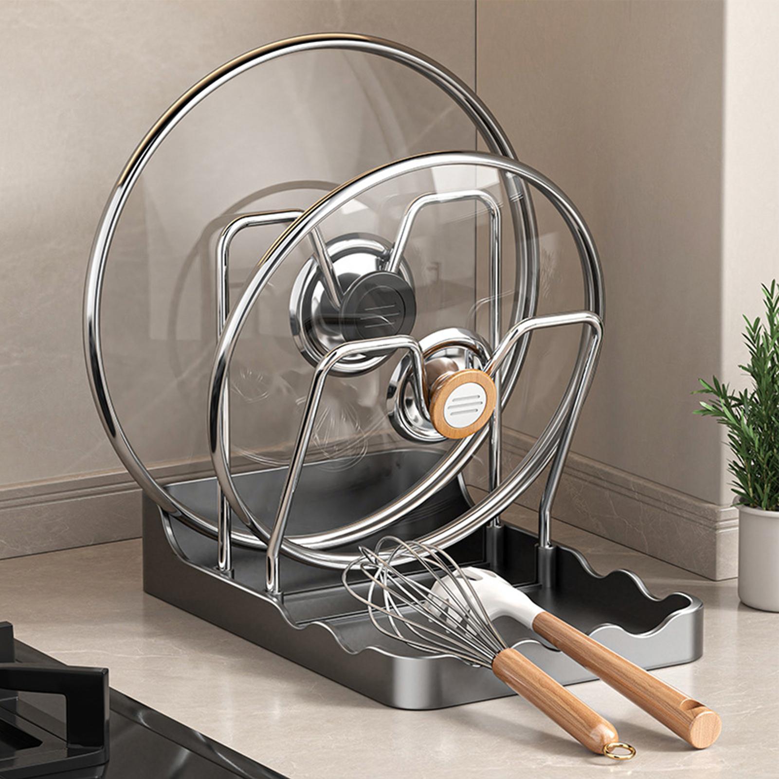 ชั้นวางฝาหม้อแนวตั้งพร้อมถาดรอ - Kitchen Baking Pantry บทวิจารณ์และราคา
