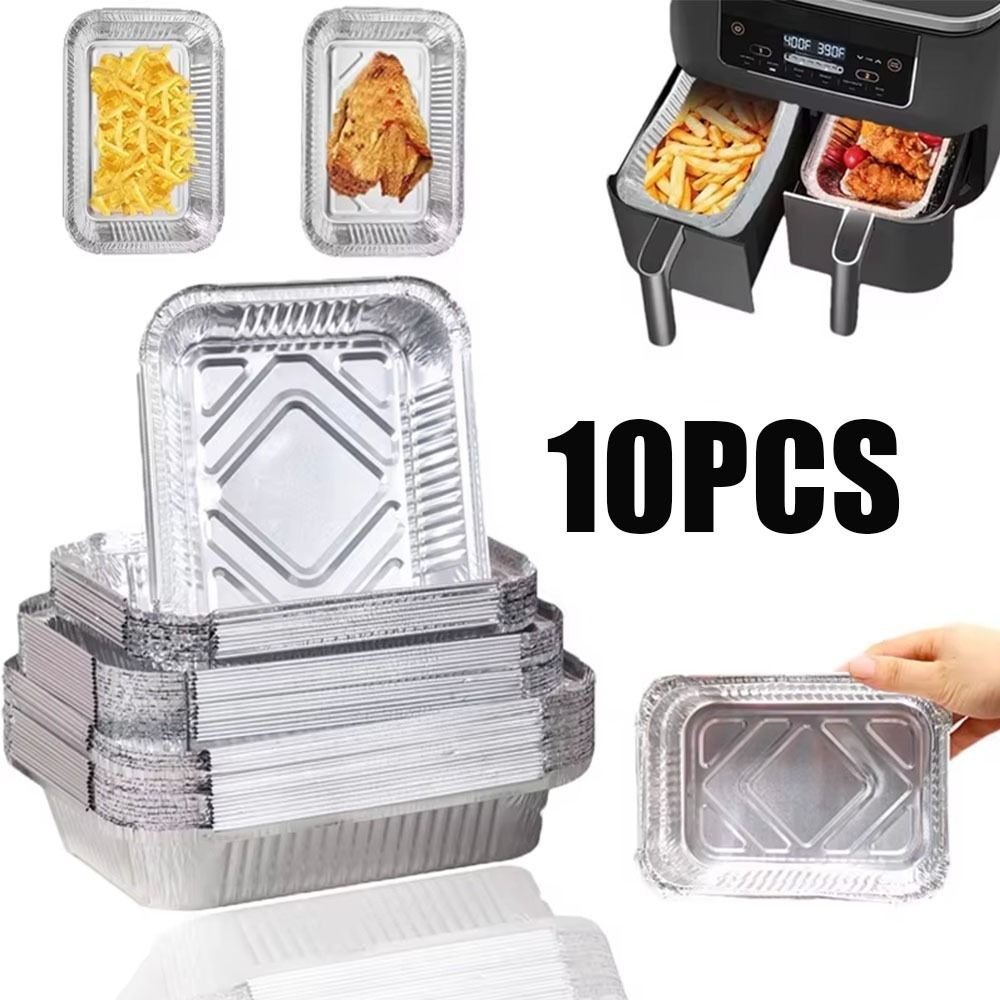 10PCS อลูมิเนียมฟอยล์ทิ้งภาชนะ - Kitchen Baking Trays บทวิจารณ์และราคา