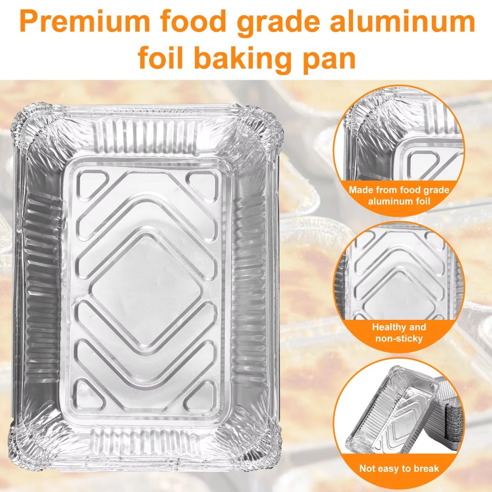 10PCS อลูมิเนียมฟอยล์ทิ้งภาชนะ - Kitchen Baking Trays บทวิจารณ์และราคา