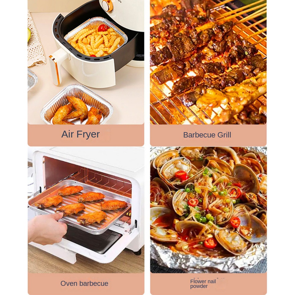 กระทะฟอยล์อลูมิเนียมหม้อทอด Ai - Kitchen Baking Trays บทวิจารณ์และราคา