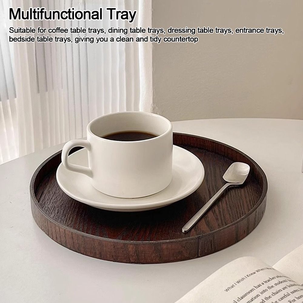 ถาดเสิร์ฟไม้ทรงกลมแบบวินเทจ ขน - Kitchen Baking Trays บทวิจารณ์และราคา