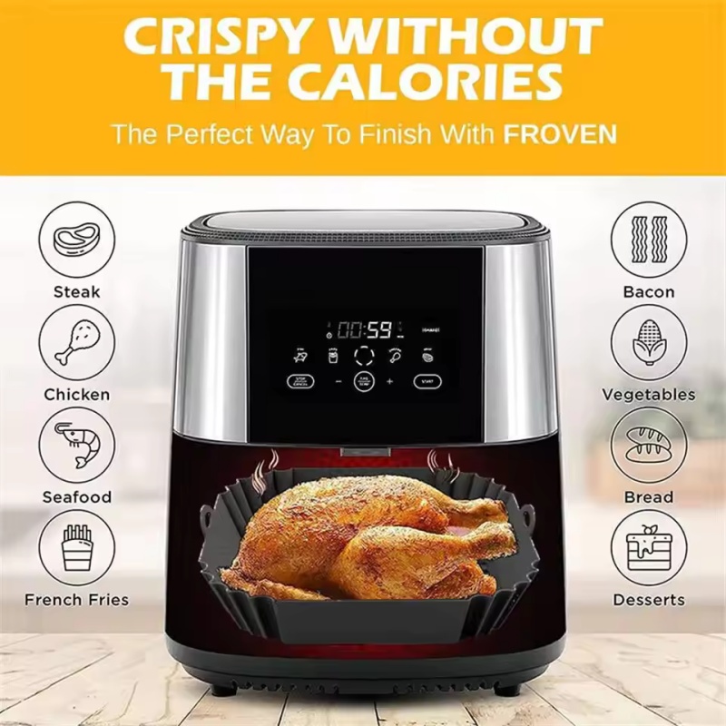 1 PC ซิลิโคน Air Fryer หม้อถาด - Kitchen Baking Trays บทวิจารณ์และราคา