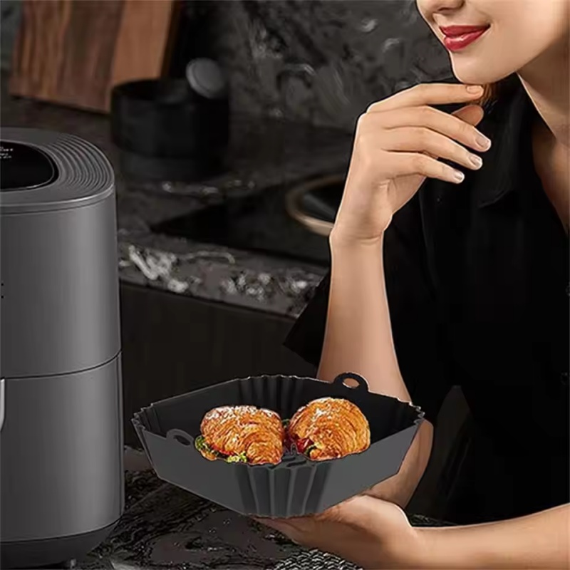 1 PC ซิลิโคน Air Fryer หม้อถาด - Kitchen Baking Trays บทวิจารณ์และราคา