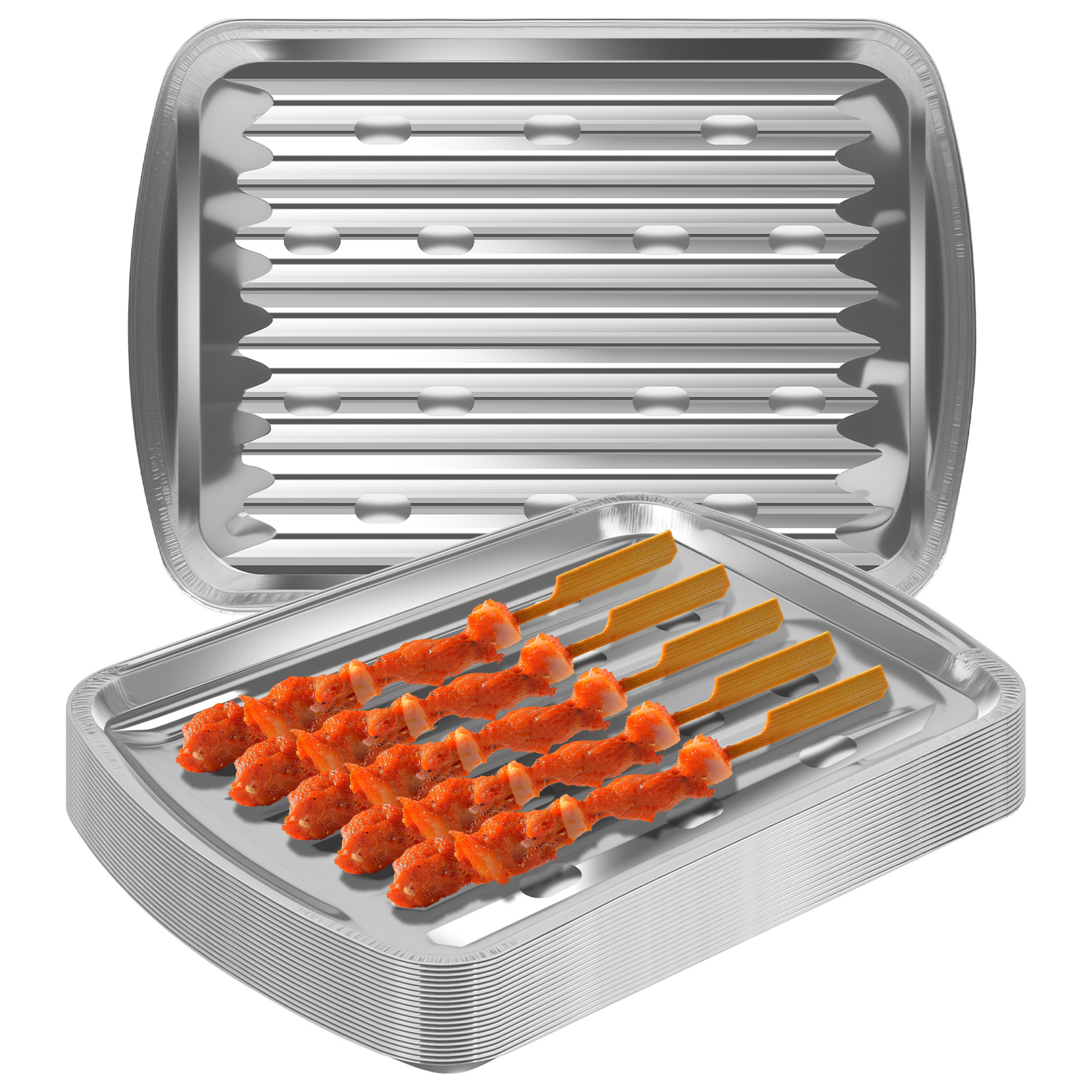 ถาดฟอยล์อลูมิเนียม ถาดอบแบบไม่ - Kitchen Baking Trays บทวิจารณ์และราคา