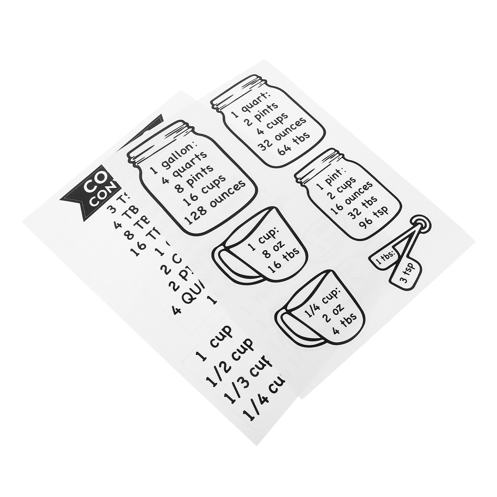 สติกเกอร์ตารางแปลงหน่วยวัดในคร - Kitchen Baking Conversion Chart บทวิจารณ์และราคา