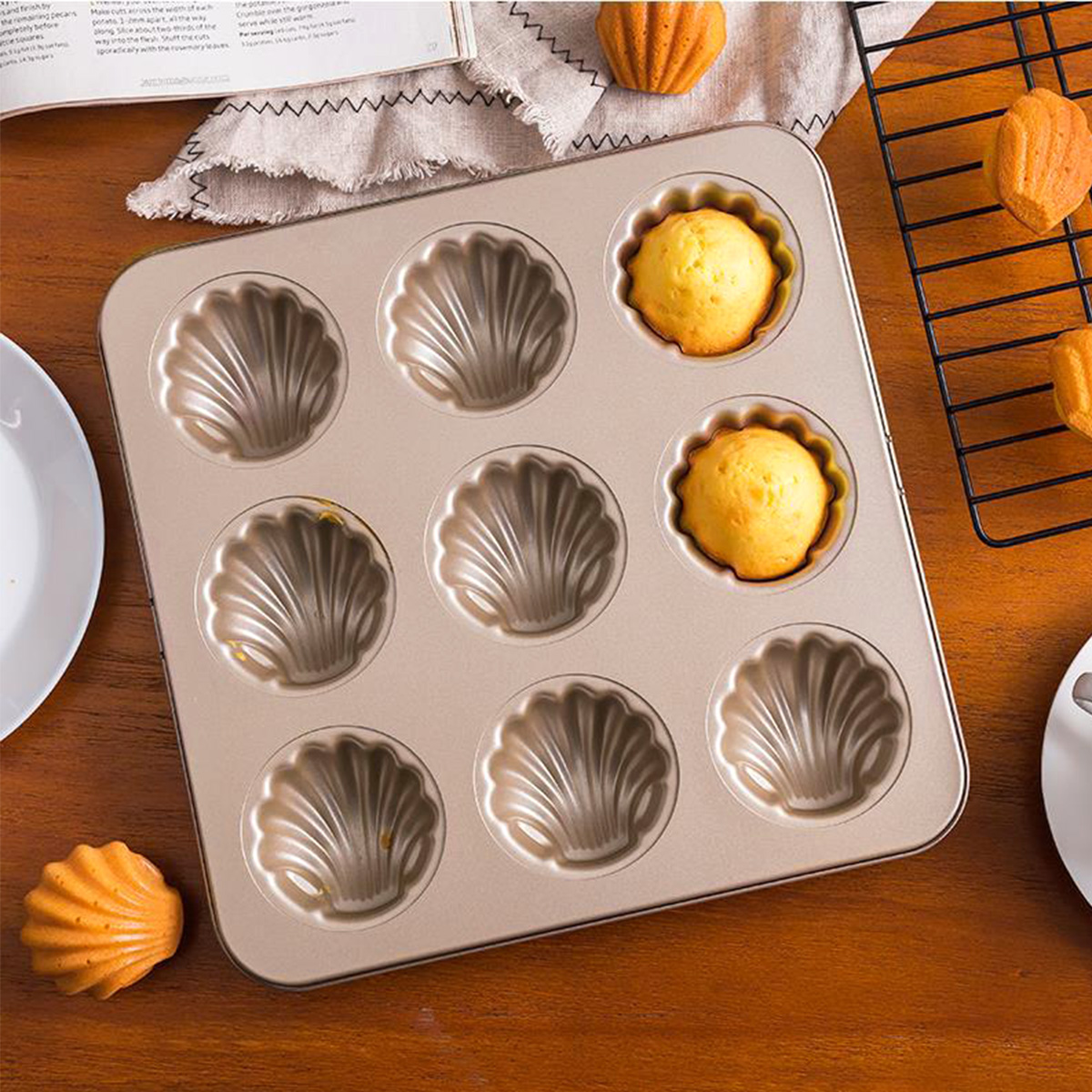 Madeleine แม่พิมพ์เชลล์รูปร่าง - Kitchen Baking Trays บทวิจารณ์และราคา