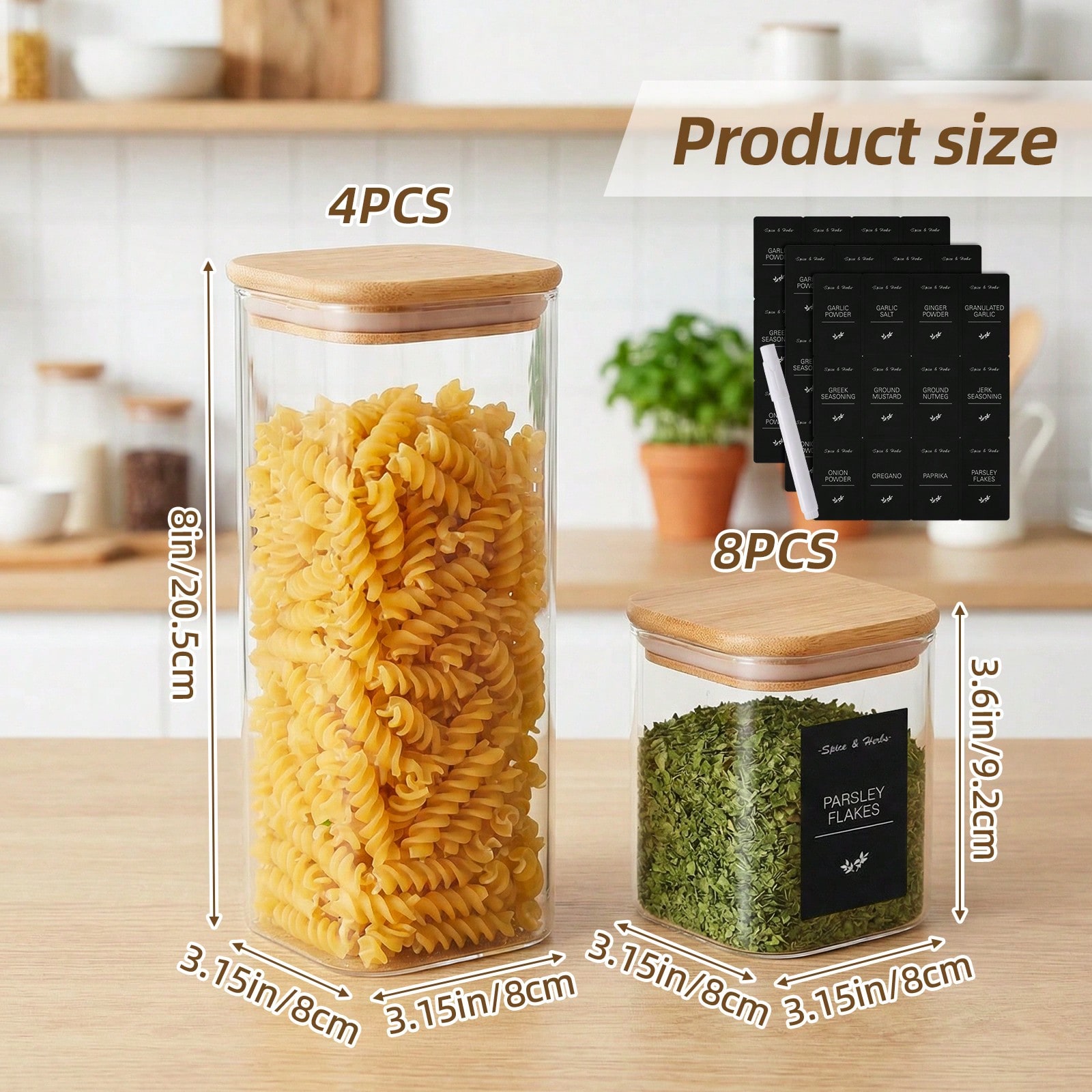 Tomnk ชุดภาชนะเก็บอาหารแก้วพร้ - Kitchen Baking Pantry บทวิจารณ์และราคา