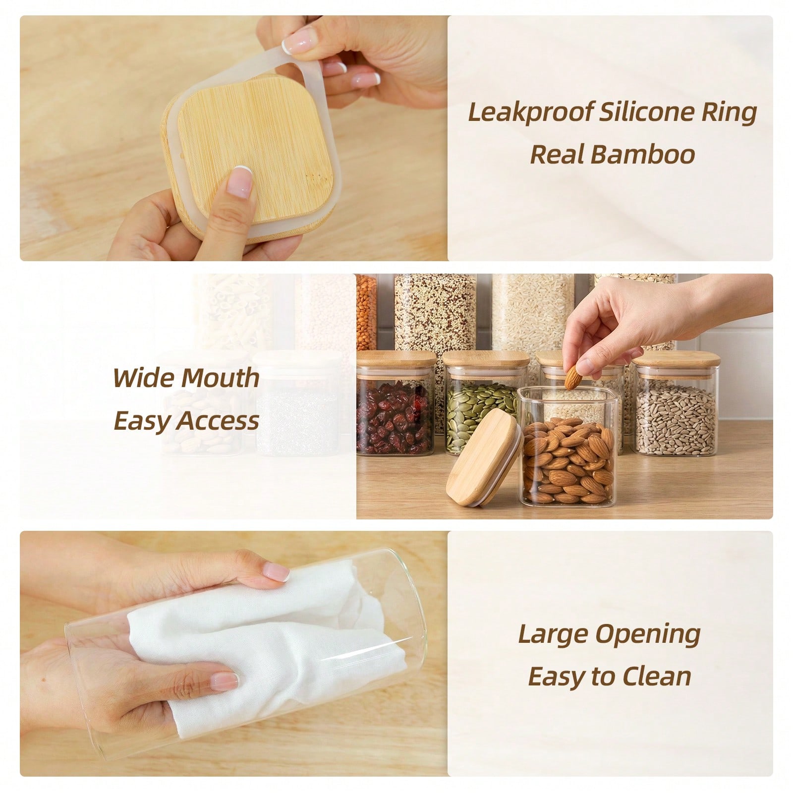 Tomnk ชุดภาชนะเก็บอาหารแก้วพร้ - Kitchen Baking Pantry บทวิจารณ์และราคา